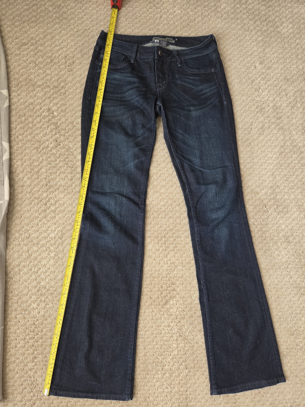 Miss Me Megan Dark Indigo Flap Pocket Bootcut Jeans 28x33